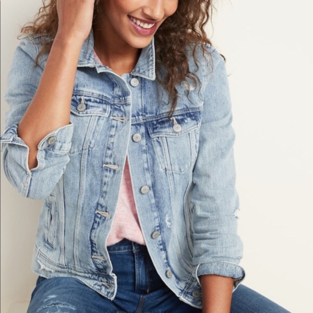Old Navy Distressed Jean Jacket